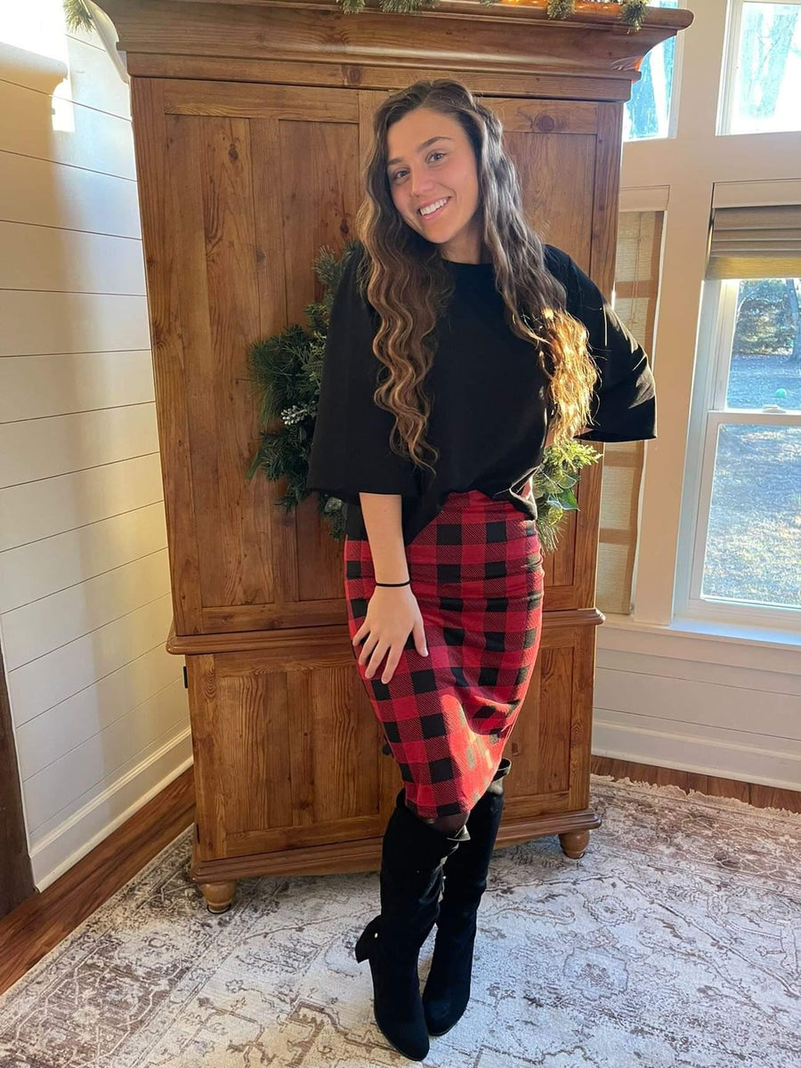 Red Plaid Skirt – The Skirt Lady