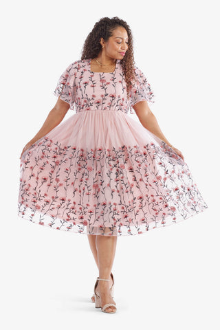 Pre-Order Floral Embroidered Tulle Dress