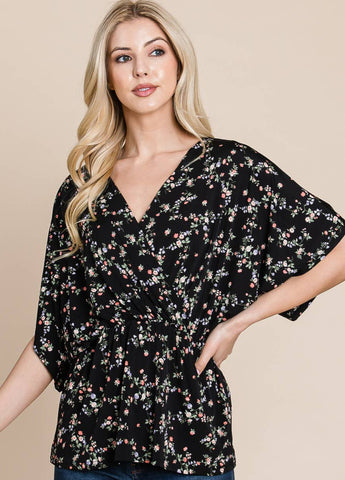 Black Floral Top