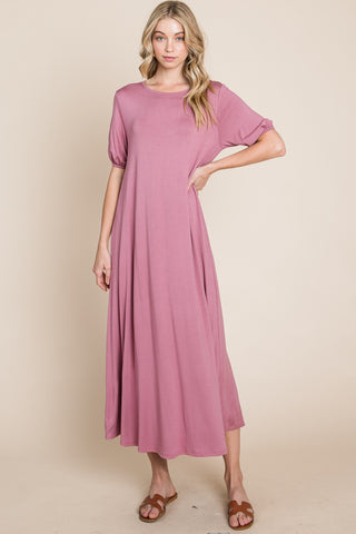 Casual Mauve Comfy Dress