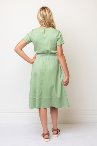 100% Cotton Everyday Dress in Green