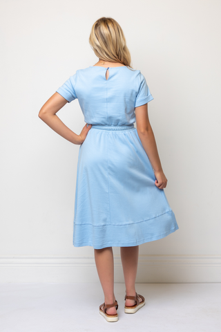 100% Cotton Everyday Dress in Sky Blue