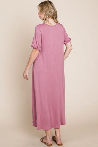 Casual Mauve Comfy Dress