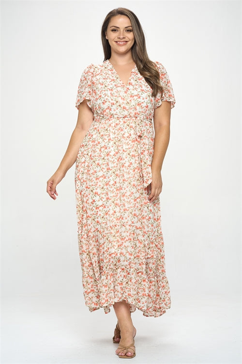 Autumn Dreams Floral Plus Size Dress