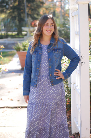 Daisy Mae Tiered Dress in Blue