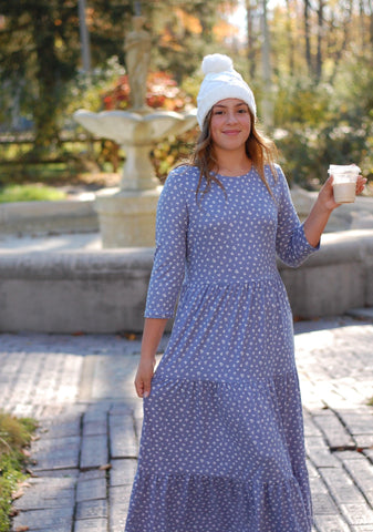 Daisy Mae Tiered Dress in Blue