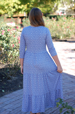 Daisy Mae Tiered Dress in Blue