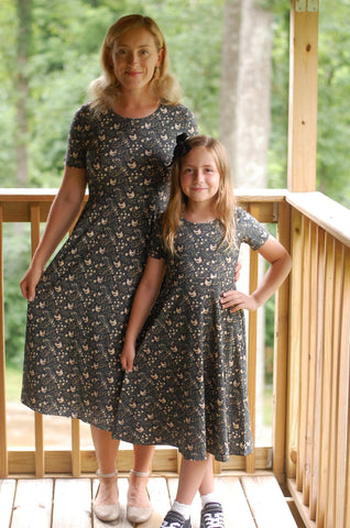 Cotton Chicken Print Twirl Dress