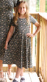 Girls Cotton Chicken Print Twirl Dress