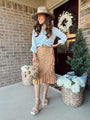 Yellow Floral Faux Wrap Ruffle Skirt with Built in Shorts