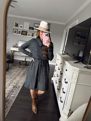 Charcoal Sweater Dress