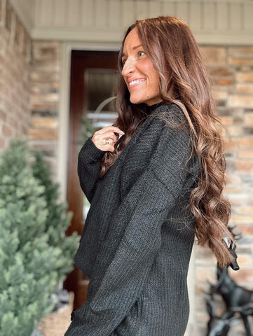 Sweater Outfit Set in Black