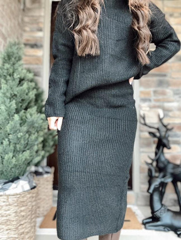 Sweater Outfit Set in Black