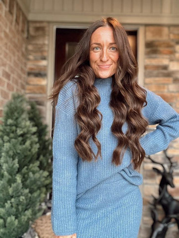 Sweater Outfit Set in Blue