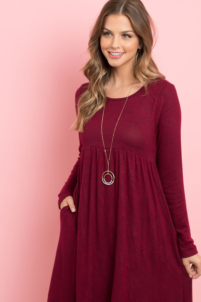 Burgundy Sweater Dress