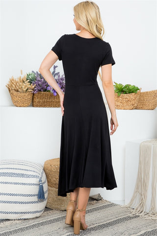 Black Comfy Midi Dress