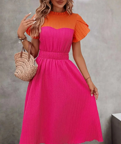 Pink & Orange Dress
