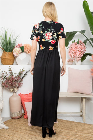 Black Floral Maxi Dress