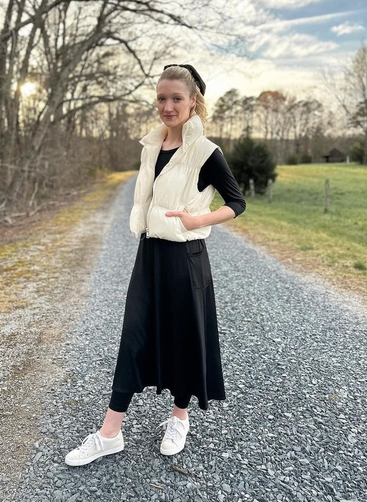 Athletic Dress with Pockets in Black