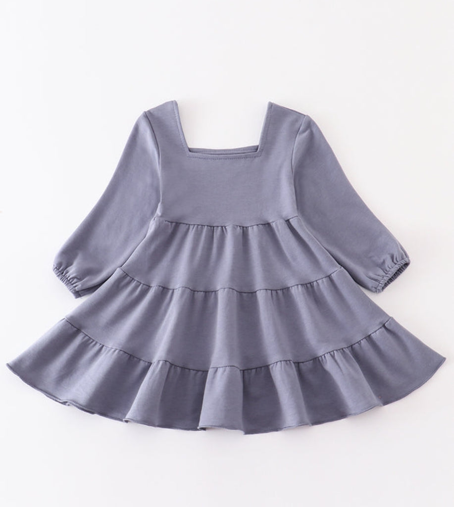 Pre-Order Blue Tiered Girls Dress