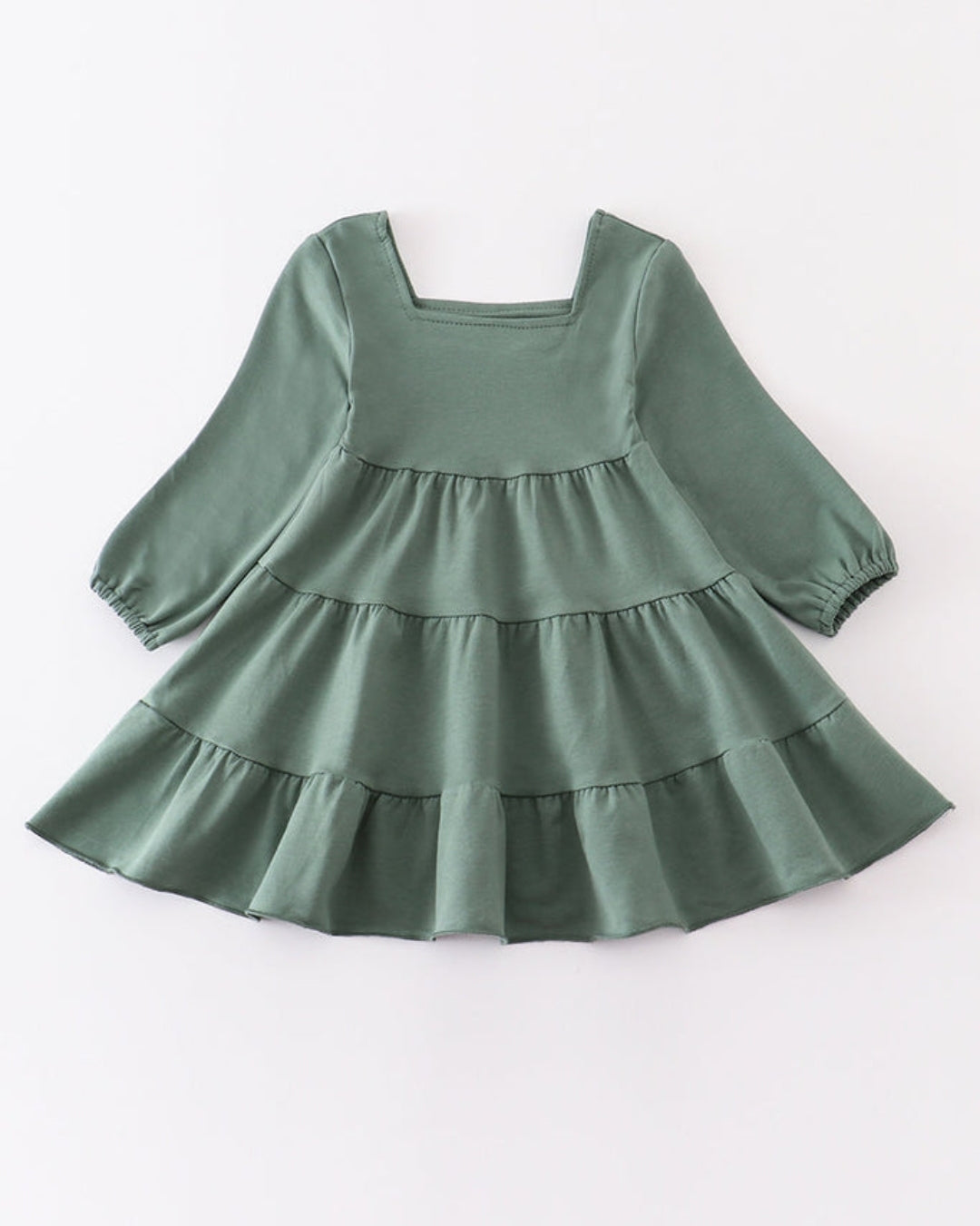 12 months Sage Tiered Girls Dress