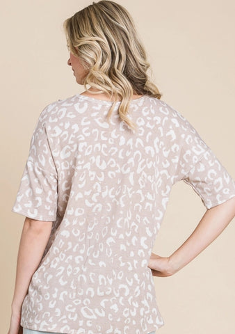 Beige Leopard Comfy Top