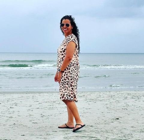 Leopard Print Swim Dress