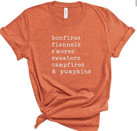 Orange Fall Inspired Tee