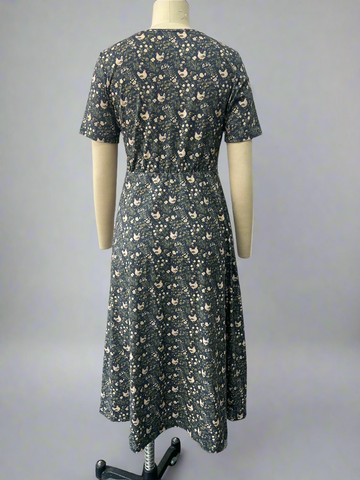 Cotton Chicken Print Twirl Dress