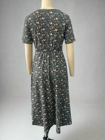 Cotton Chicken Print Nursing Friendly Dress