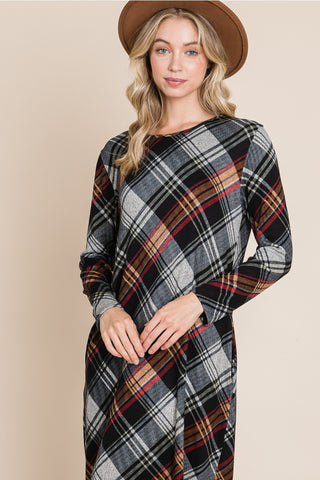 Black Plaid Dress