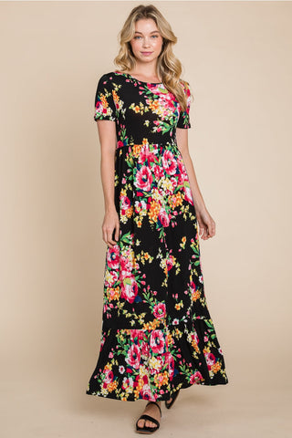 Black Floral Maxi Dress