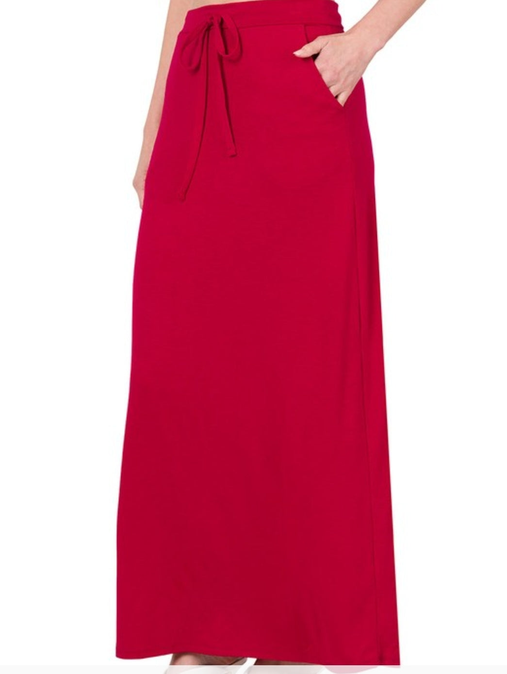 7Dormitories Maxi Skirt RED(限定特典付き) Red Drawstring Maxi Skirts – The Skirt Lady