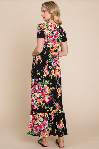 Black Floral Maxi Dress