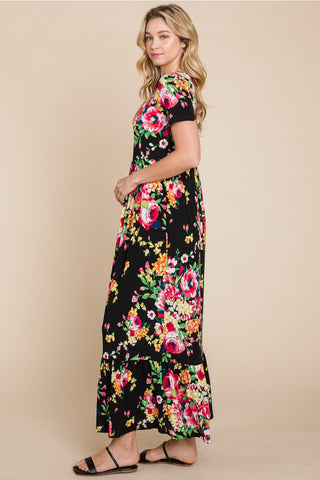 Black Floral Maxi Dress