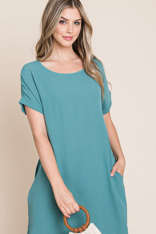 Casual Blue Comfy Dress