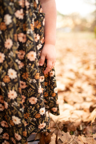 Girls Autumn Blooms Front Pocket Dress