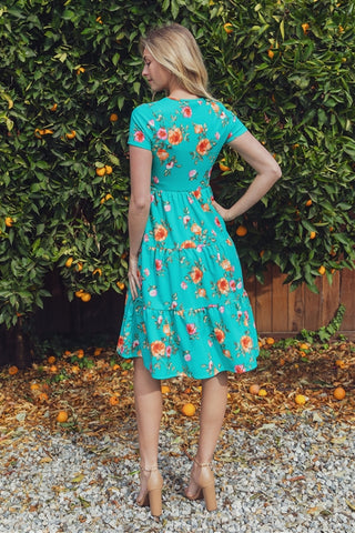 Green Floral Dress