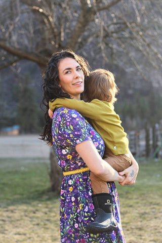 Violet Blooms Cotton Dress