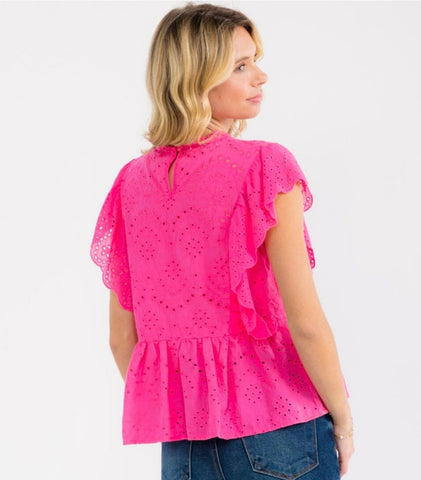 100% Cotton Blouse in Pink