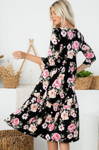 Black Floral Dress