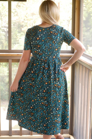 Pre-Order Cotton Fernwood Floral Homestead Nursing Friendly Dress