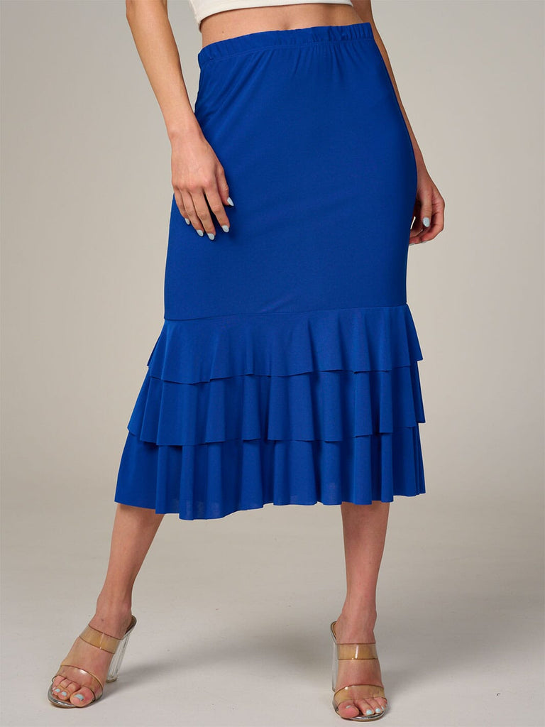 Royal Blue Ruffle Skirt
