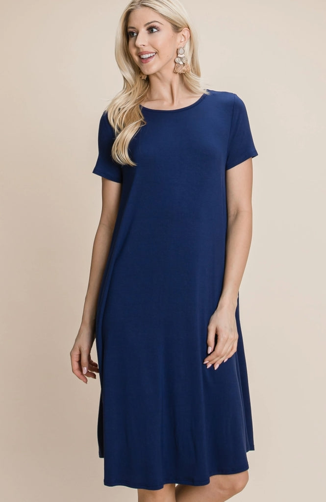 Navy Comfy Dress