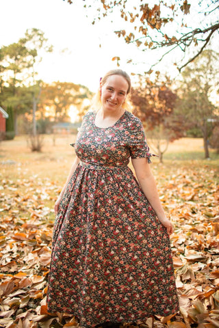 Merry Blooms Cotton Nursing Friendly Maxi Dress