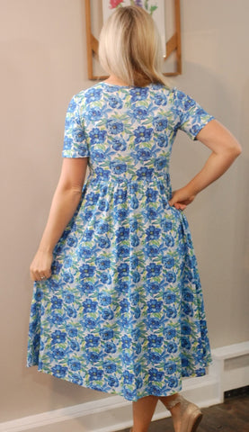 Pre-Order Cotton Watercolor Blooms Dress