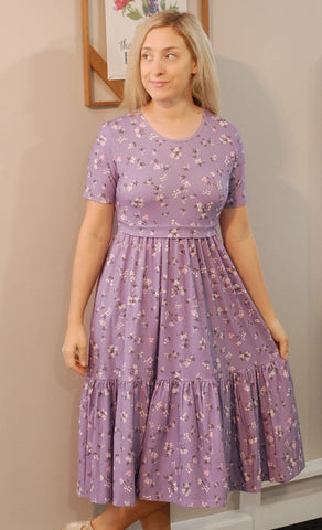 Pre-Order Cotton Lavender Blooms Homestead Dress