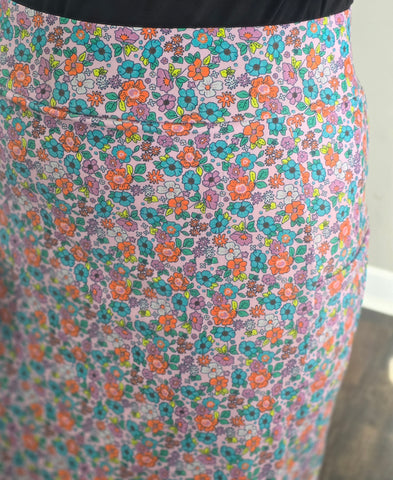 Boho Floral Swim Skirt with Pockets & Built in Shorts