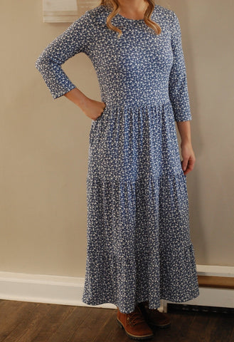 Baltic Blue Tiered Dress