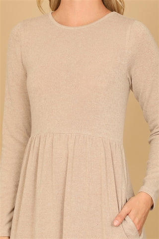 Beige Comfy Dress